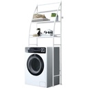 Etagère de Rangement Machine à Laver 3 Niveaux Meuble Organisateur Economiseur Espace Toilette
