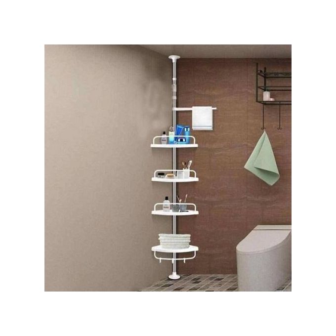 Etagere Coin salle de bain Douche et Toilette Rangement organisateur à 4 Etages