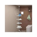 Etagere Coin salle de bain Douche et Toilette Rangement organisateur à 4 Etages