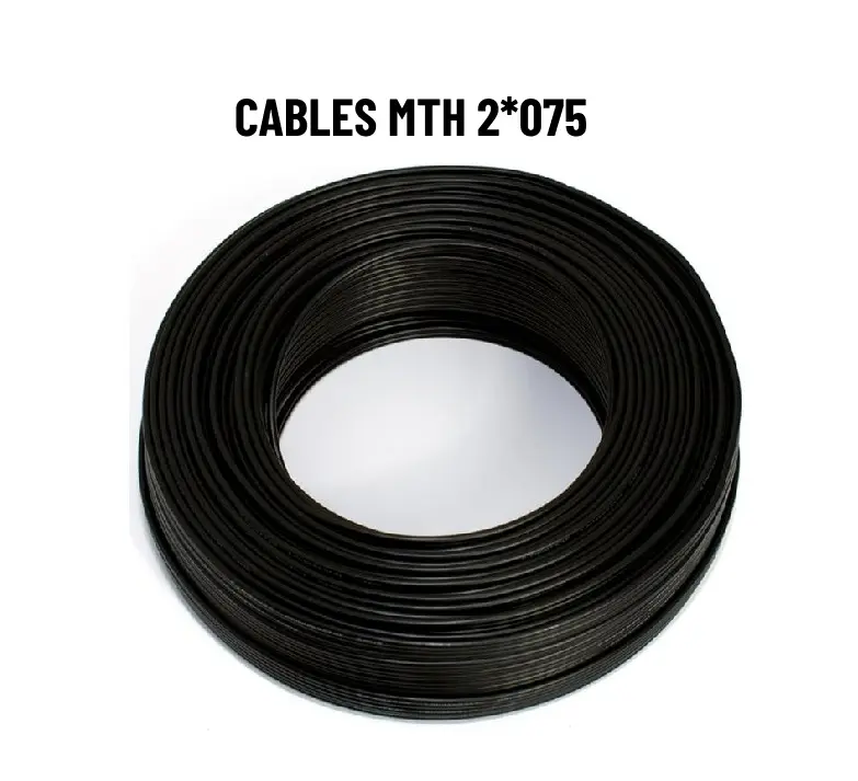 [ELE1112N] CABLES MTH 2*0,75 NOIR STD