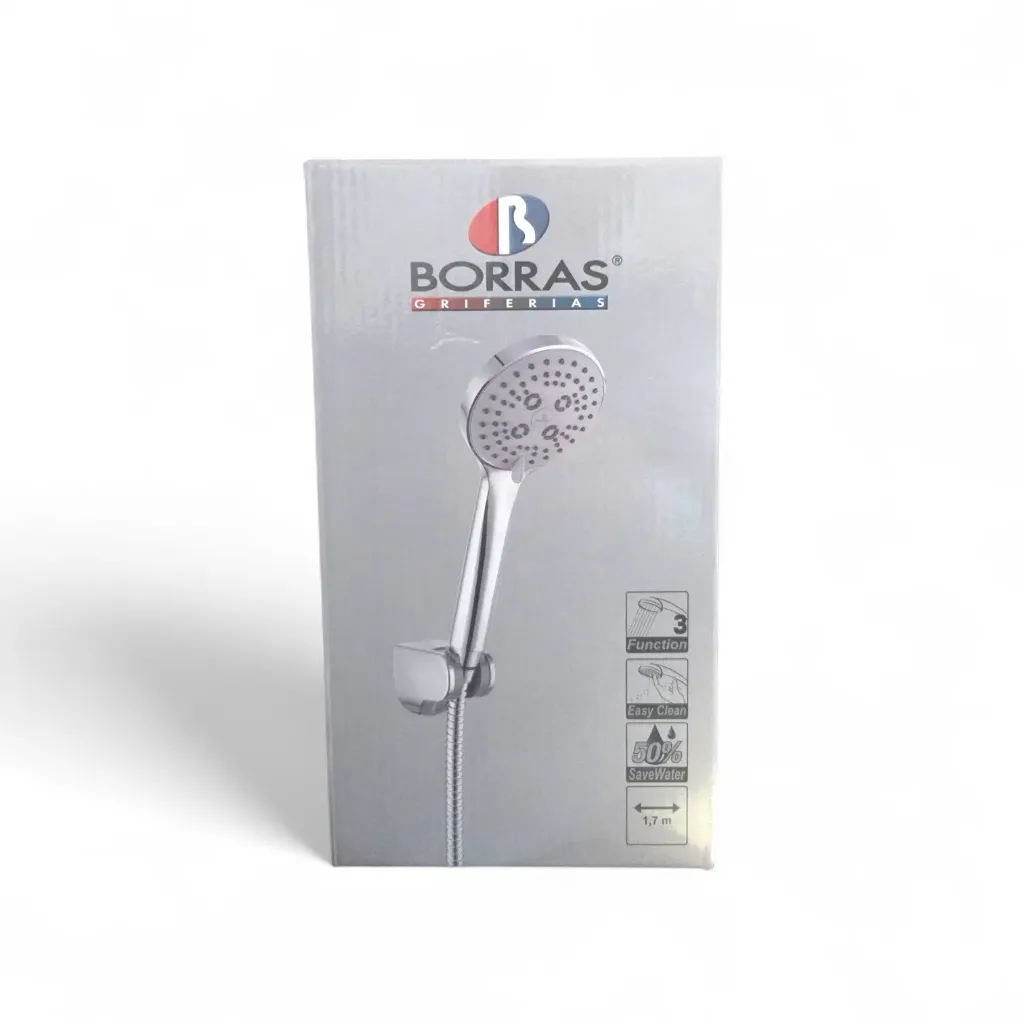 DOUCHETTE + FLEXIBLE 1,5 M CHROME BORRASSR-S004C