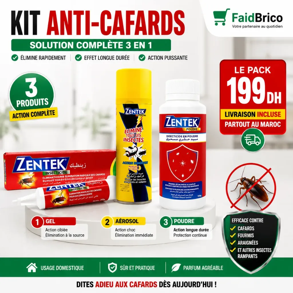 KIT ANTI-CAFARDS ZENTEK 3 EN 1