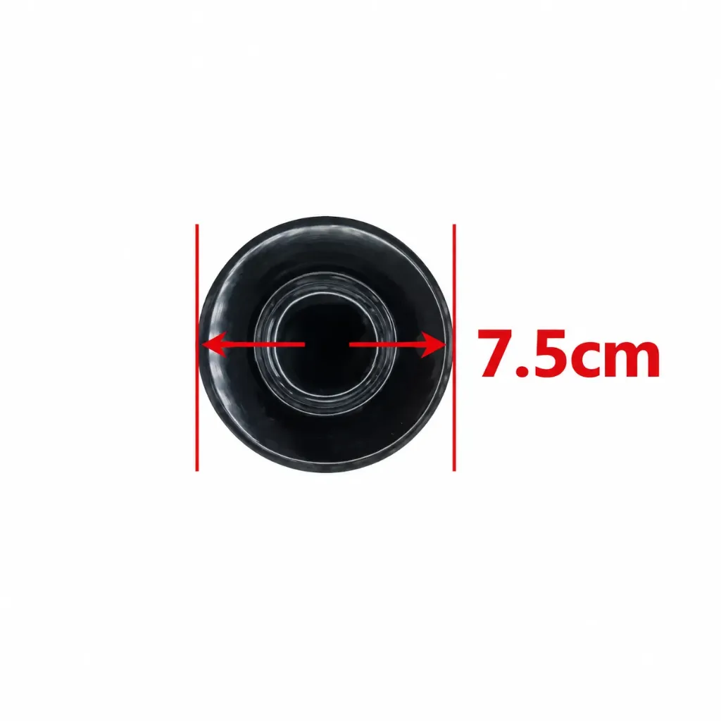 CACHE BRULEUR DE FLAMME POUR PLAQUE DE FOUR NOIR 7.5cm HDF