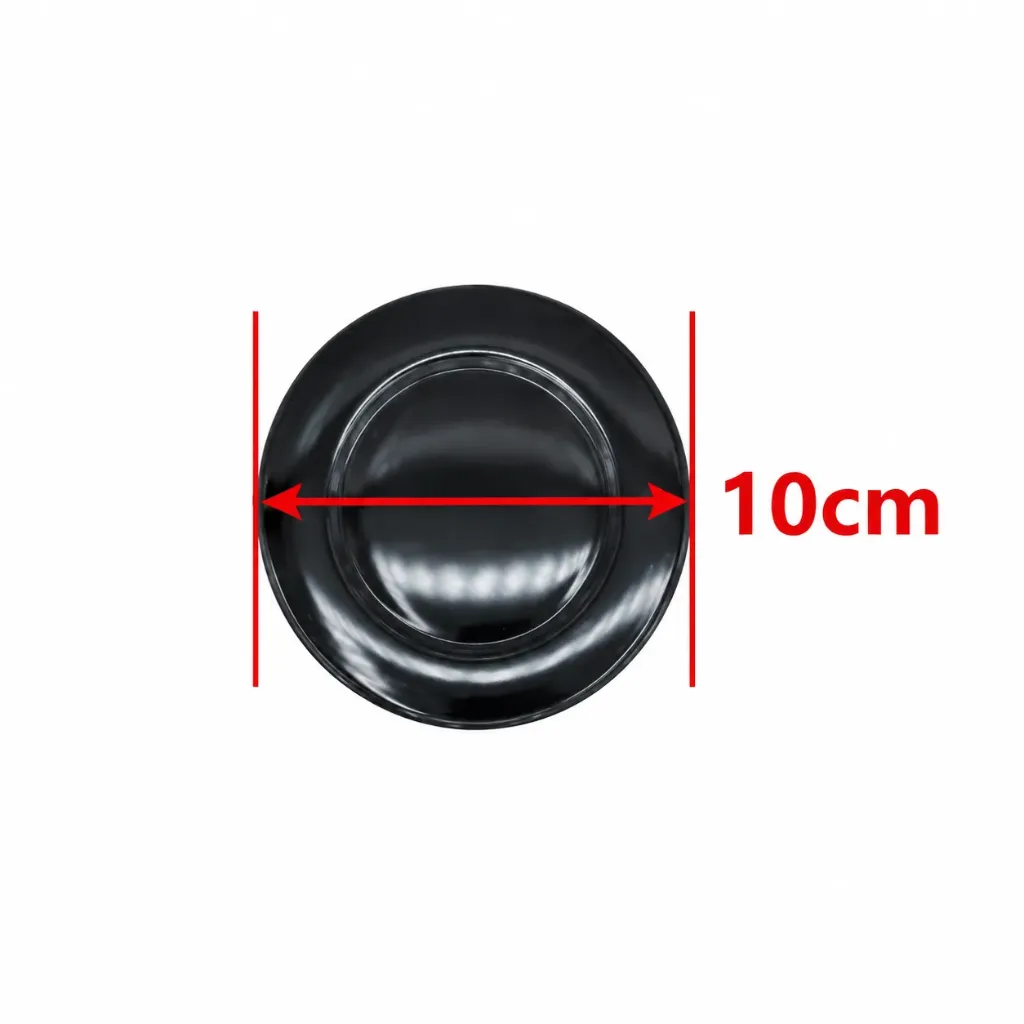 CACHE BRULEUR DE FLAMME POUR PLAQUE DE FOUR NOIR 10cm HDF