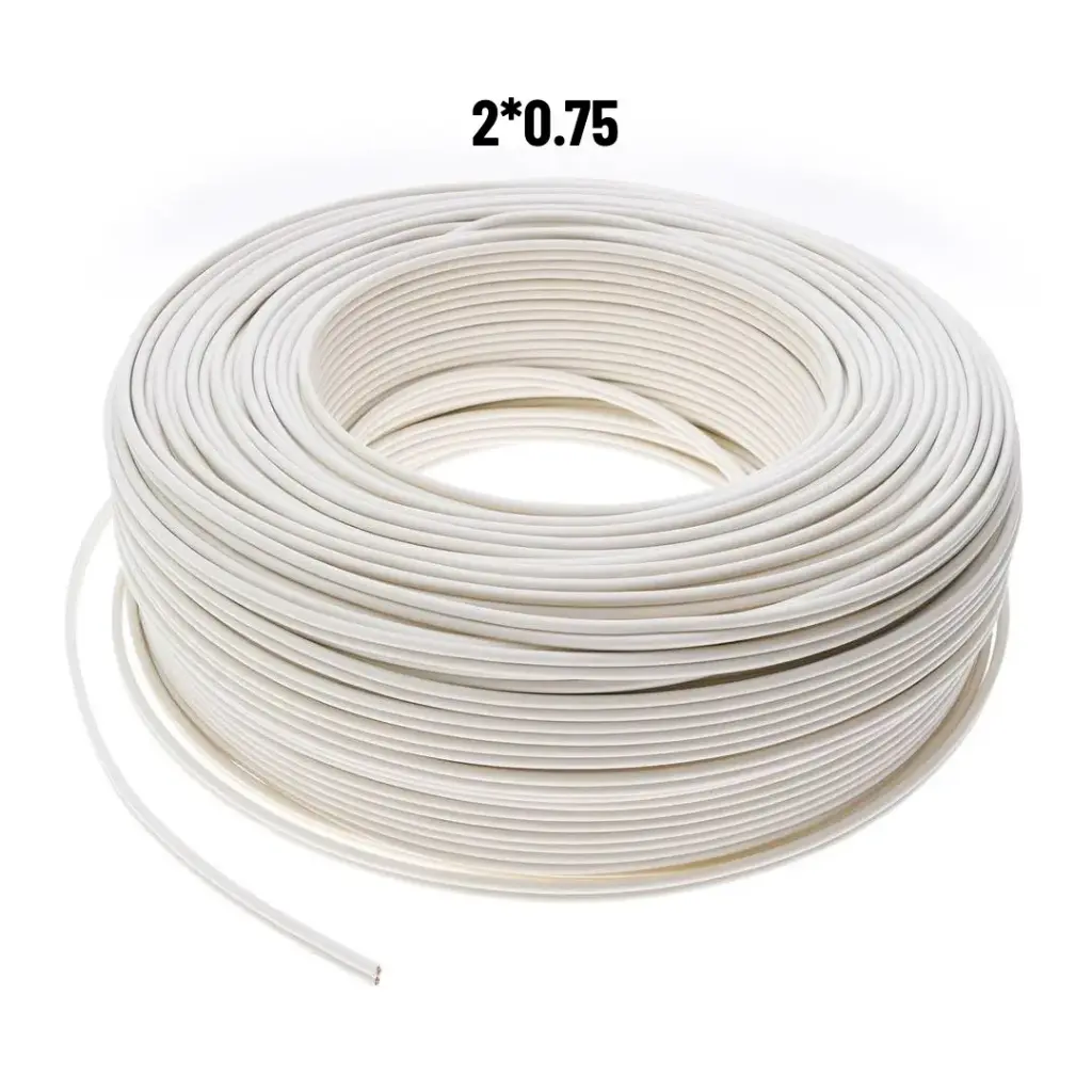 CABLES MTH 2*0,75 BLANC STD