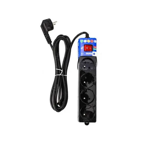 [ELE5202BN] RALLONGE 4 PRISES 1,5m (2P+T) INGELEC NOIR