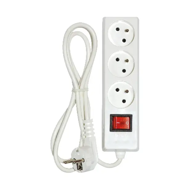 [ELE5206] RALLONGE 3 PRISES 1,5m (2P+T) +BOUTON INGELEC