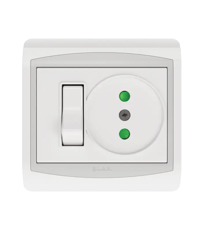 [ELEIN04GB] INTERRUPTEUR + PRISE BLANC GALAXY LAP