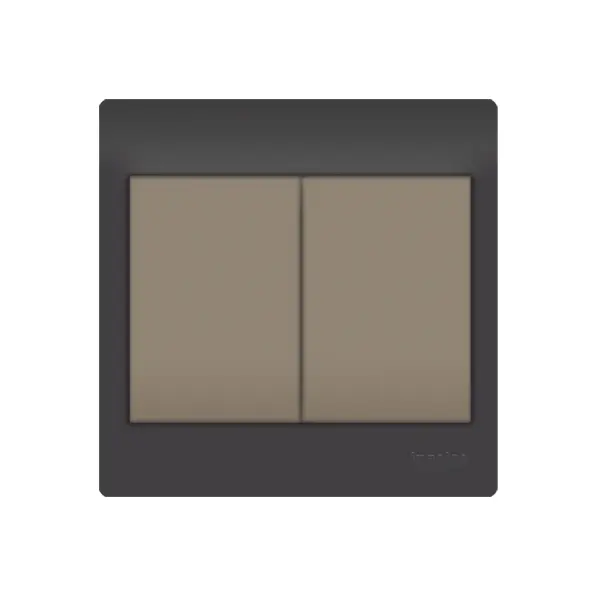 INTERRUPTEUR DOUBLE MARRON MUSIK INGELEC