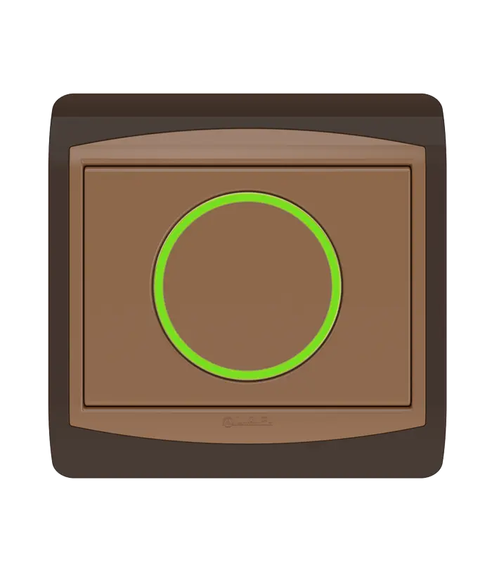 [ELEIN09GM] INTERRUPTEUR POUSSOIR MARRON GALAXY LAP