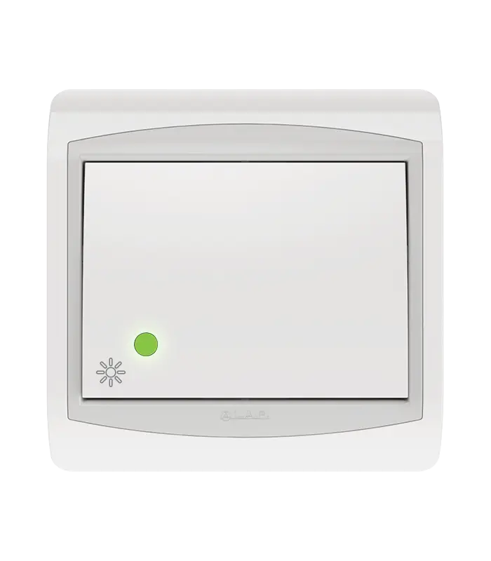 [ELEPB02B] POUSSOIR A BASCULE LUMINEUX BLANC GALAXY LAP