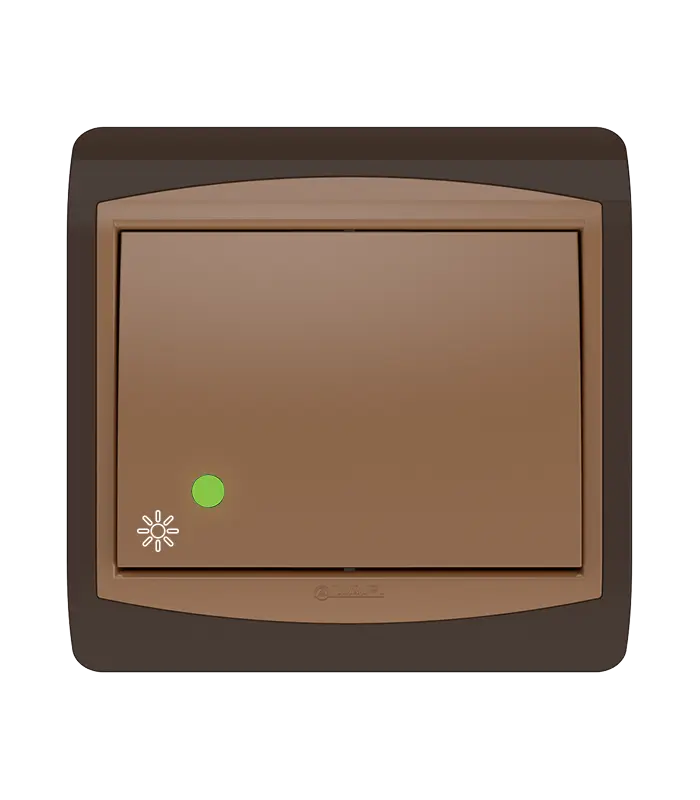 [ELEPB02M] POUSSOIR A BASCULE LUMINEUX MARRON GALAXY LAP