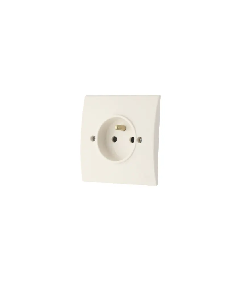 [ELEPR03T] PRISE 2PT BLANC TICHKA INGELEC