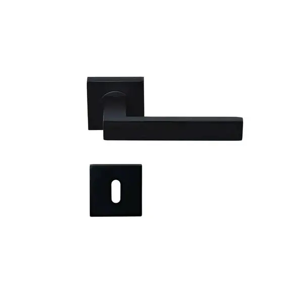 POIGNEE DE PORTE NOIR AVEC PLAQUE CLE