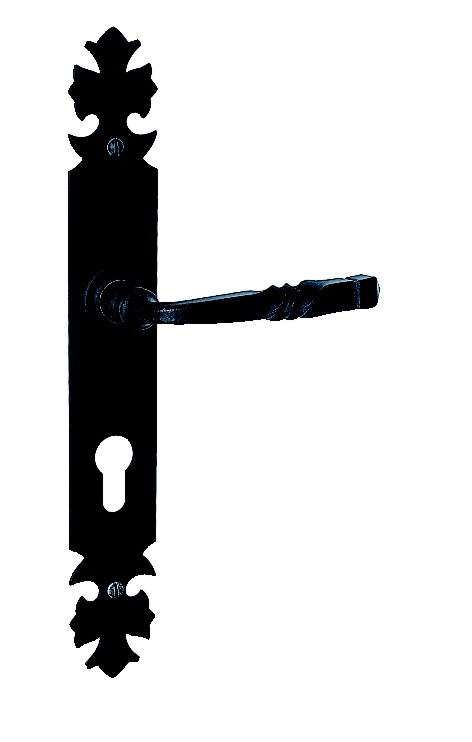 [QUIPPFF01] POIGNEE DE PORTE CANON FER FORGEE STD