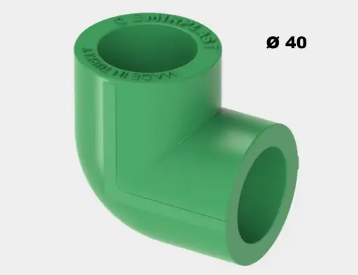 [SAN4044] COUDE 1/4 PPR 40 VERT EMIRPLAST