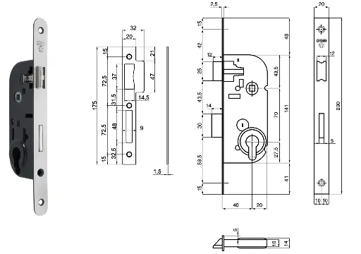 [QUISPB005] SERRURE PORTE BOIS C24 CLEDOR
