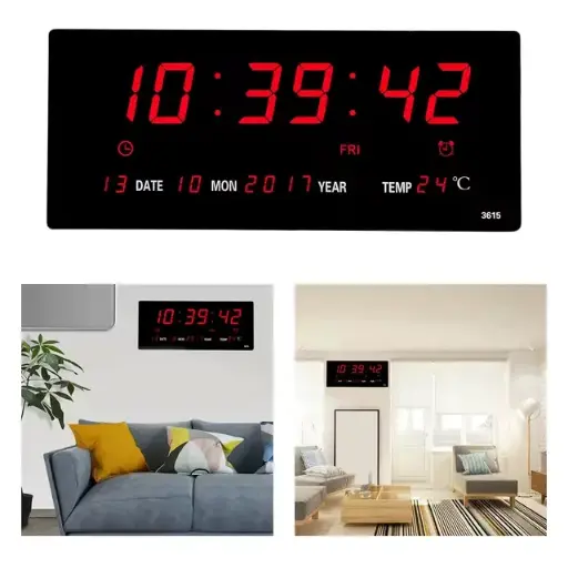 [DROMO01] HORLOGE MURALE NUMERIQUE LED