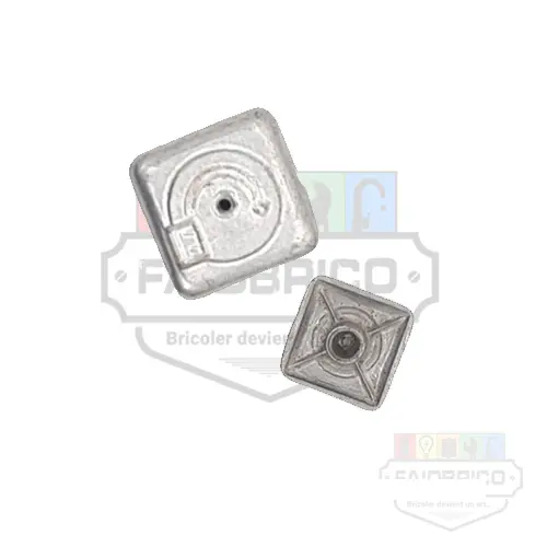 [DROR933] BOUTON COCOTTE ALUMINIUM