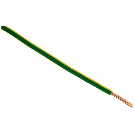 [ELE11046] CABLES U500 6 VERT-JAUNE