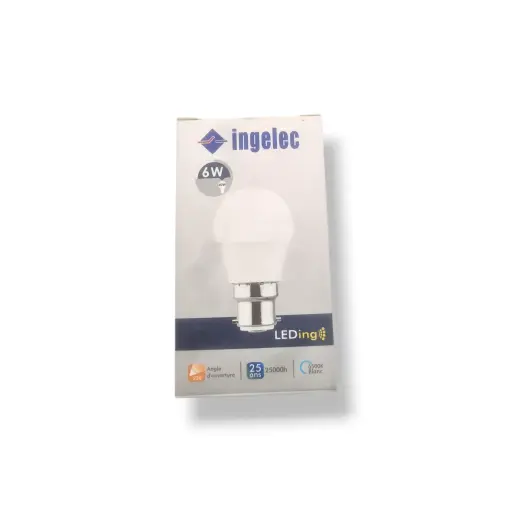 [ELEALB226BI] AMPOULE B22 LED 6W BLANC INGELEC