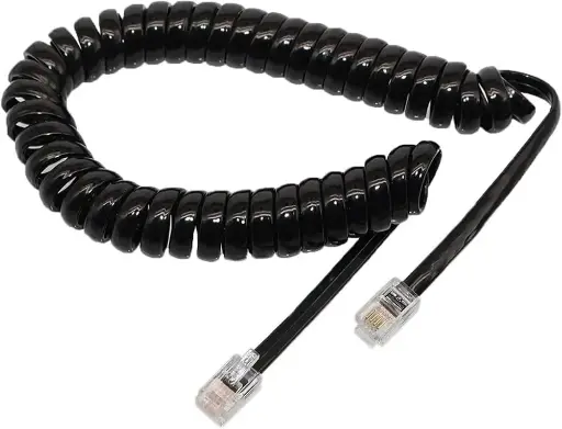 [ELECTSP1] CABLE TELEPHON SPIRALE NOIR