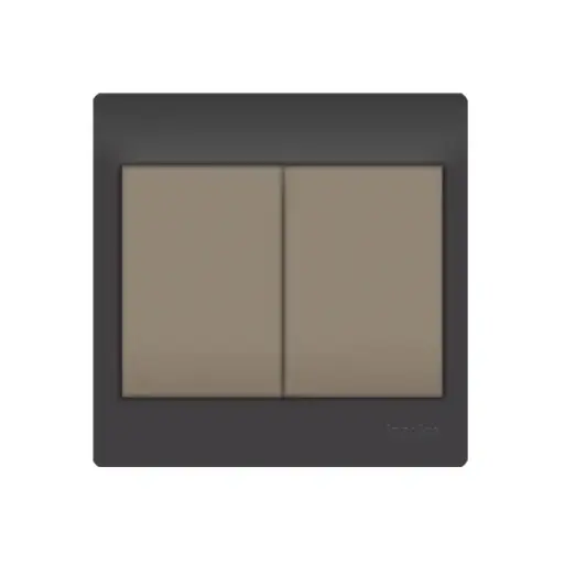 [ELEIN05MM] INTERRUPTEUR DOUBLE MARRON MUSIK INGELEC