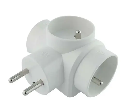 [ELETP01I] TRIPLE PRISE 2PT BLANC INGELEC