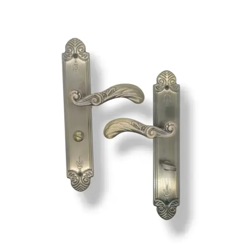 [QUIPP026] POIGNEE DE PORTE CONDAMNATION ANTIQUE PATINE