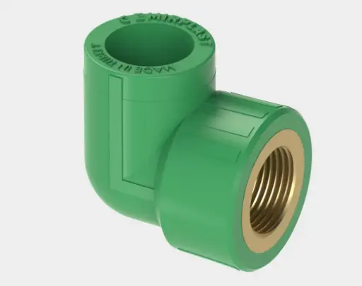 [SAN1132] COUDE FEMELLE PPR 32x3/4 VERT EMIRPLAST